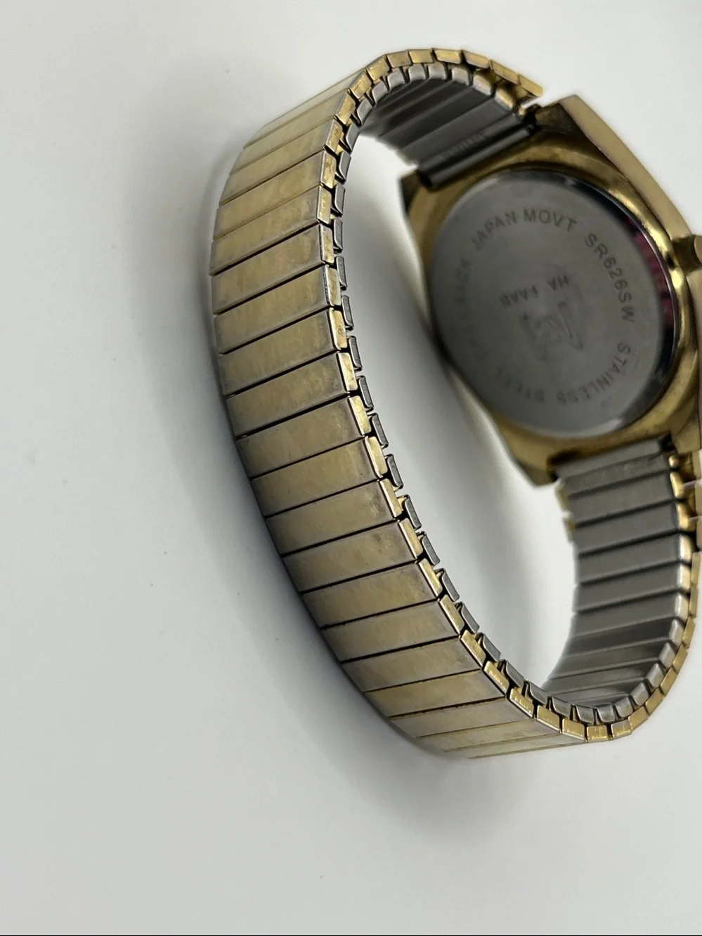 Men's Gold-Tone Quartz Watch with White Dial